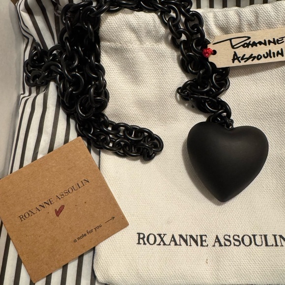 Roxanne Assoulin Black Heart Pendant Necklace - Picture 3 of 4